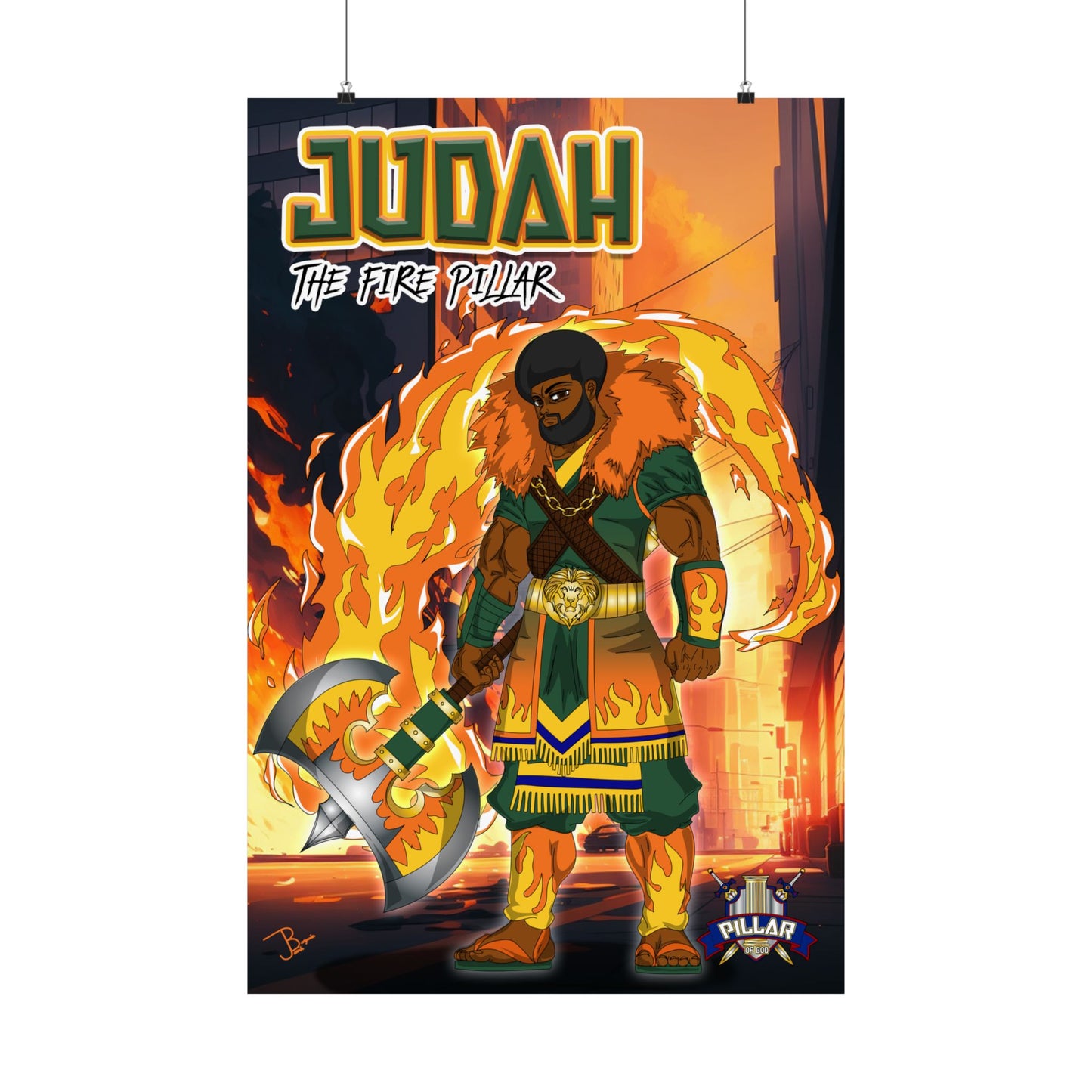 Judah The Fire Pillar POG (Pillar Of God) Poster