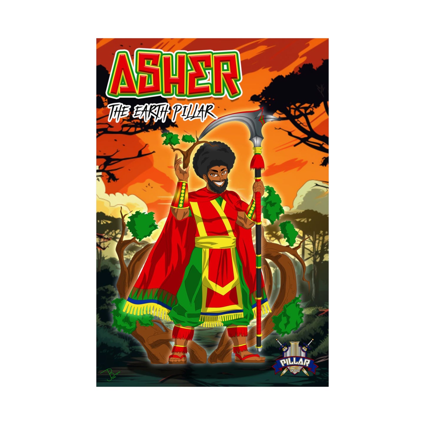 Asher The Earth Pillar POG (Pillar Of God) Poster