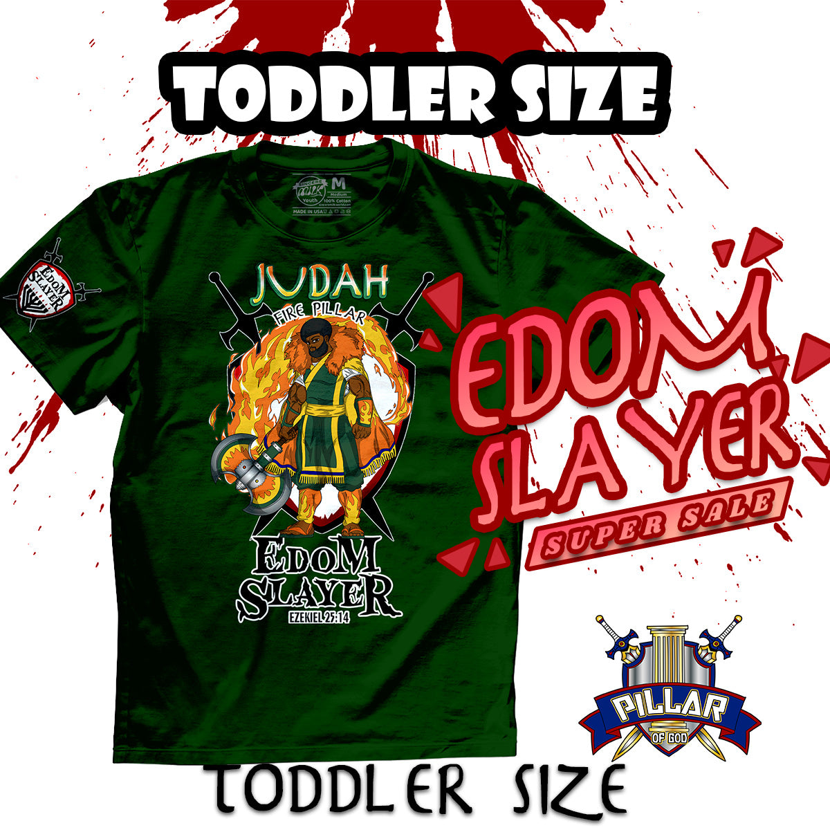 Toddler Judah The Fire Pillar POG Edom Slayer T-Shirt